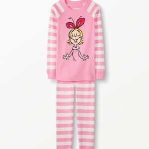 Hanna Andersson Dr. Suess Grinch Cindy Lou Pjs / pajamas.  Size 90 / 3